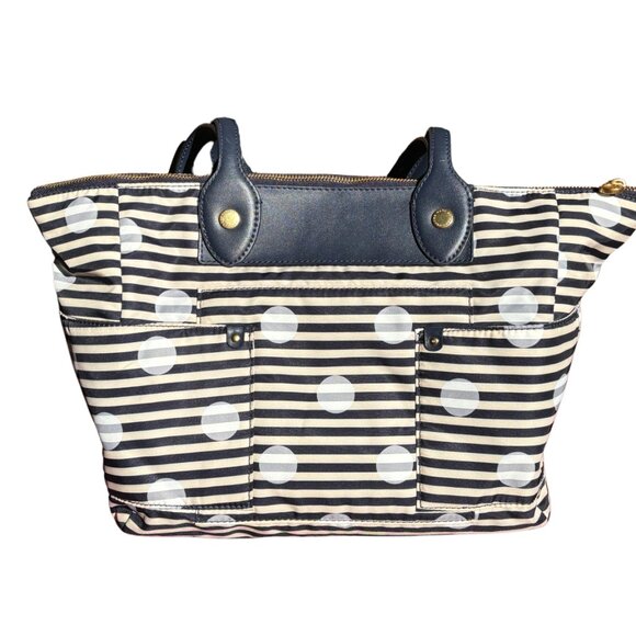 Marc by Marc Jacobs white and navy striped polka dot shoulder bag - Picture 2 of 5